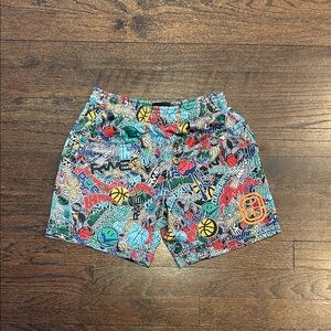 Overtime Boys Colorful Graphic Athletic Shorts Size Youth Medium